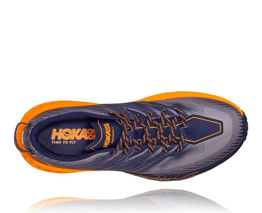 Hoka One One Speedgoat 4 Trailskor Herr - Blå/Orange - ACVMS-3901